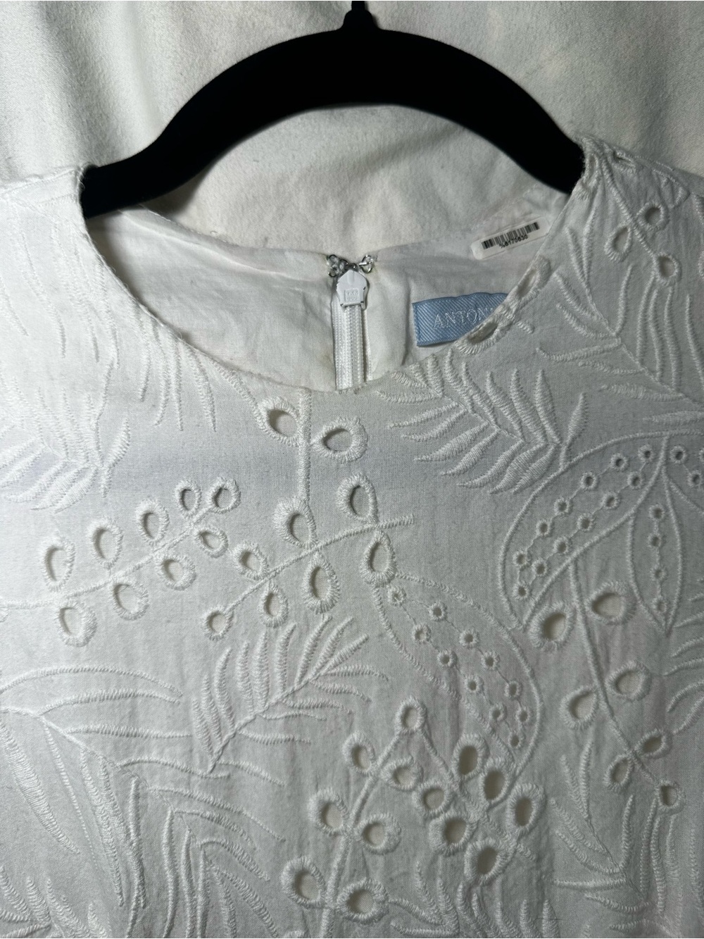 ANTONIO MELANI White Eyelet Lacs Maxi Dress. Bridal bachelorette cottagecore fem - Picture 7 of 11
